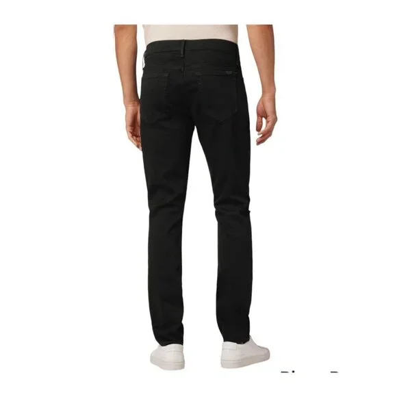 Joe's Jeans Mens Black Mid Rise The Dean Ripped Knees Taper Fit Jeans Sz 36 NEW